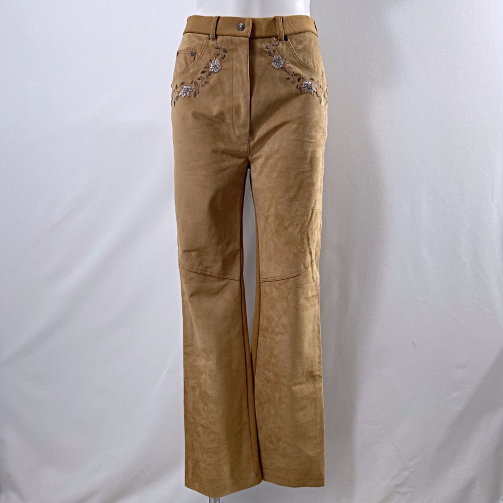 Suede Embroidered Pants Mitchie's Matching Medium